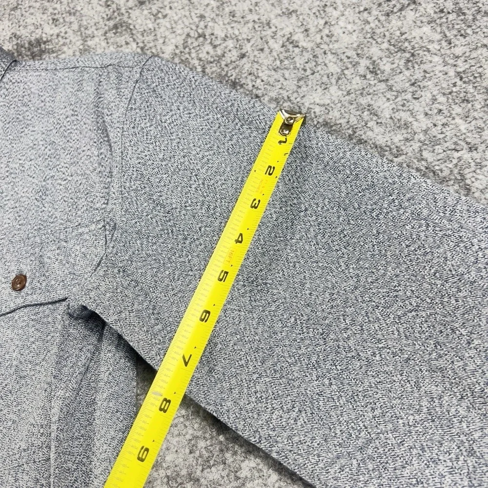 Banana Republic Mens Button Front Shirt Gray Long Sleeve Pocket Casual Small‎